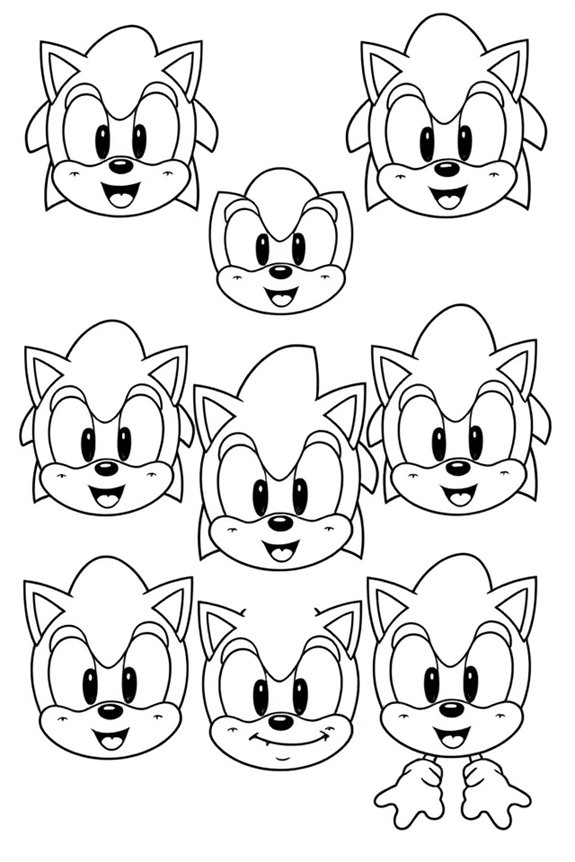 süße Sonic-Malvorlagen