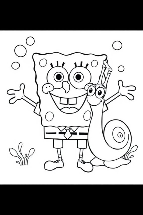 niedliche SpongeBob Ausmalvorlage