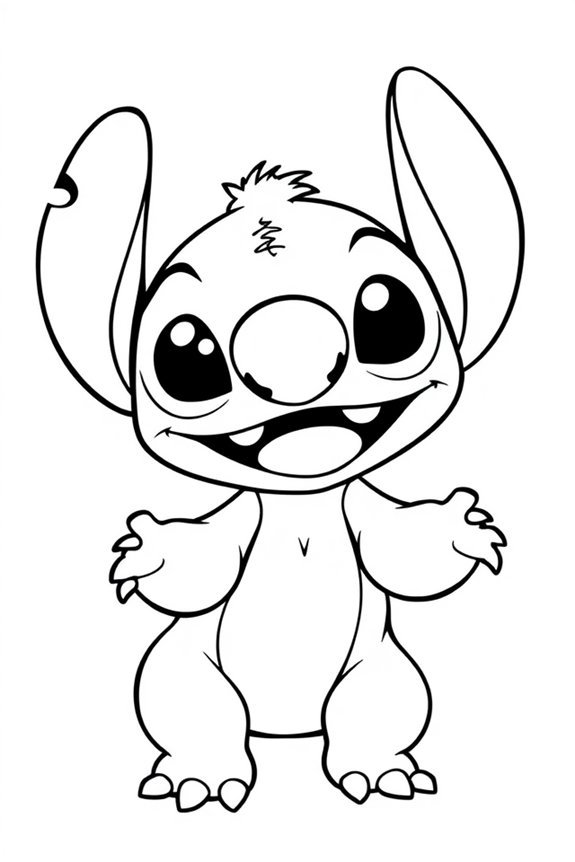 niedliche Stitch Ausmalbild