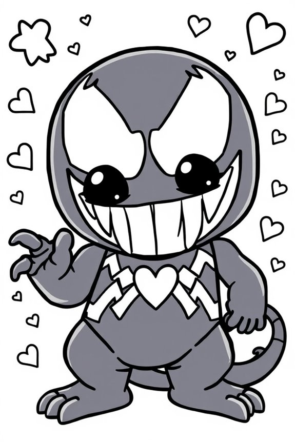 niedliche Venom Ausmalbild