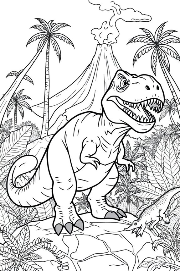Dinosaurier Abenteuer Ausmalbild
