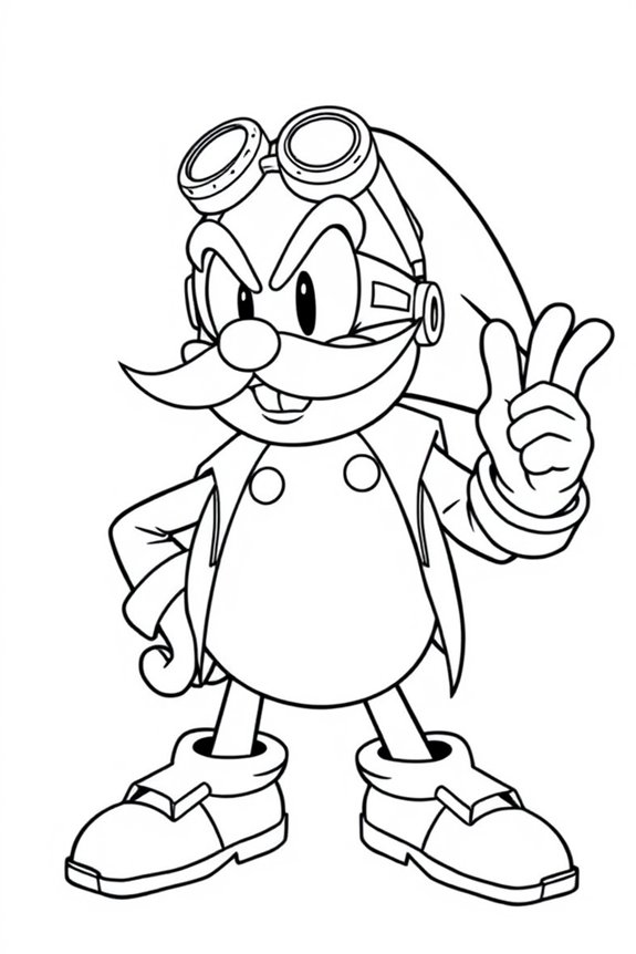 Dr. Eggman Ausmalbild herunterladen