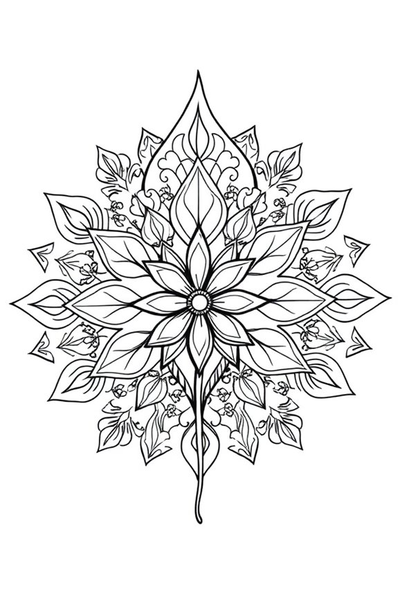 herunterladbare Mandala-Ausmalvorlage