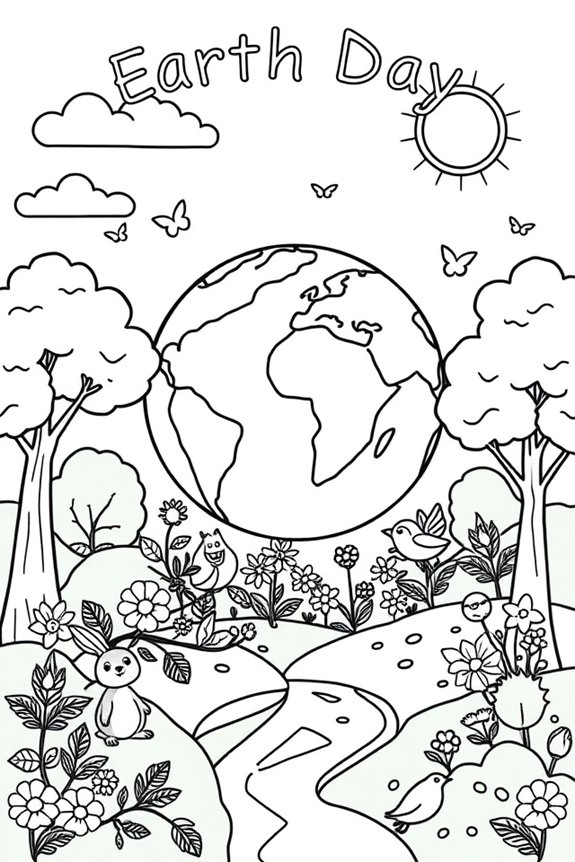 Earth Day Ausmalbild
