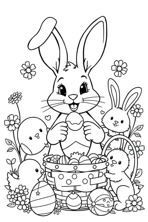 Osterhase Ausmalbild
