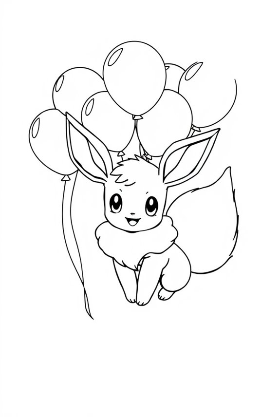 Eevee Ausmalbild herunterladen