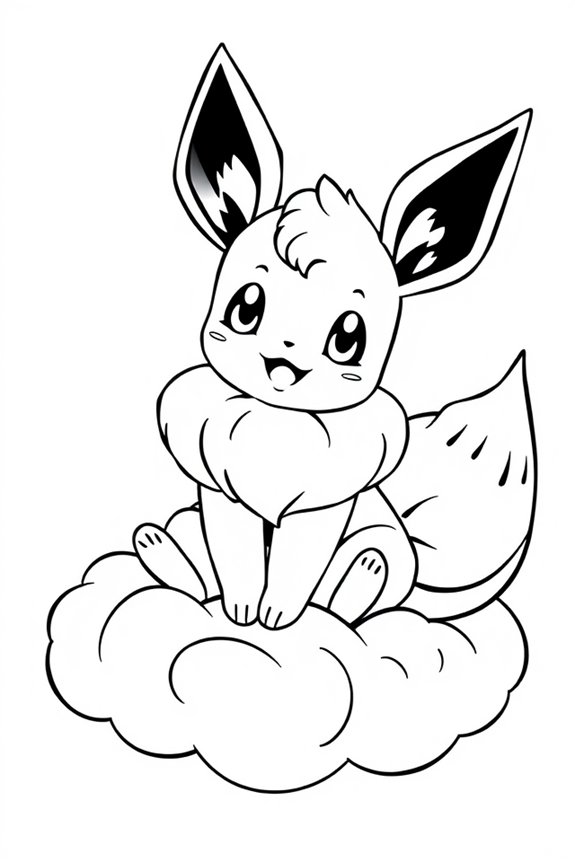 Eevee Ausmalbild zum Ausdrucken