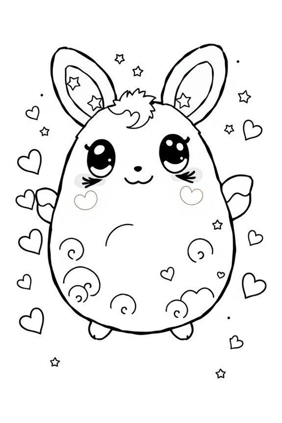Fantasy Squishmallow Malvorlage