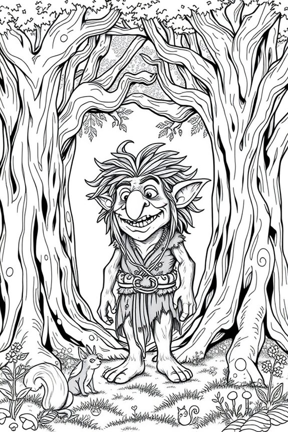 Fantasy-Troll Ausmalbild