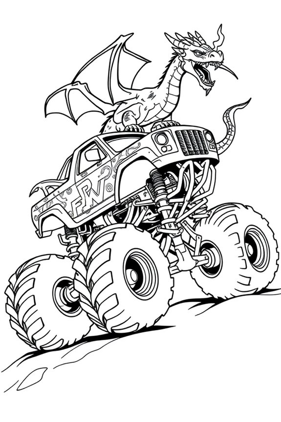 feuerspeiender Drachen-Monstertruck