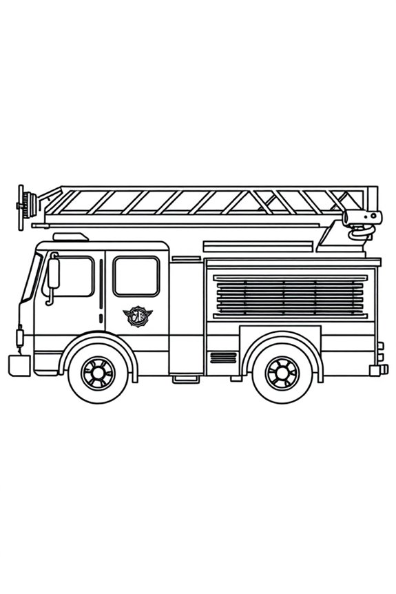 Feuerwehrauto Ausmalbild