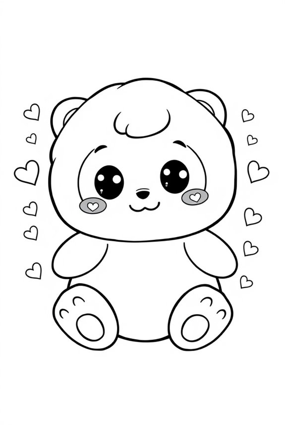 fluffige Squishmallow-Ausmalbild