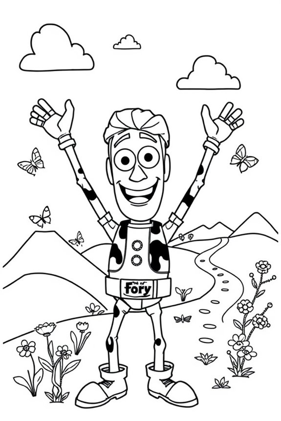 Forky Reise Ausmalbild