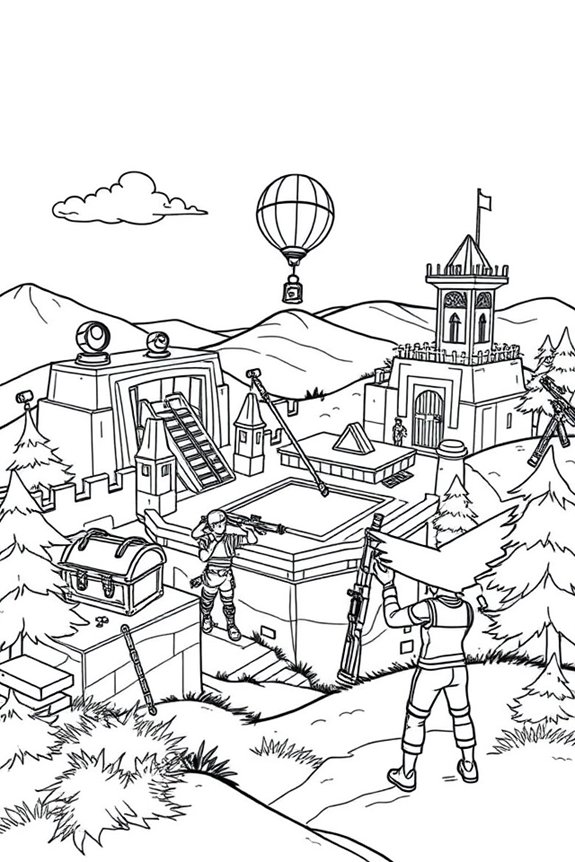 Fortnite Kreativmodus Ausmalbild