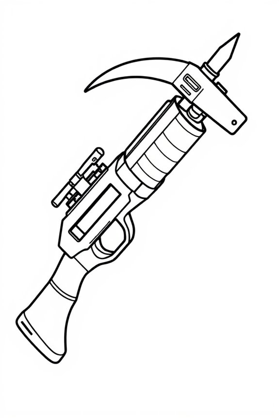 Fortnite einfache Waffen-Malvorlage