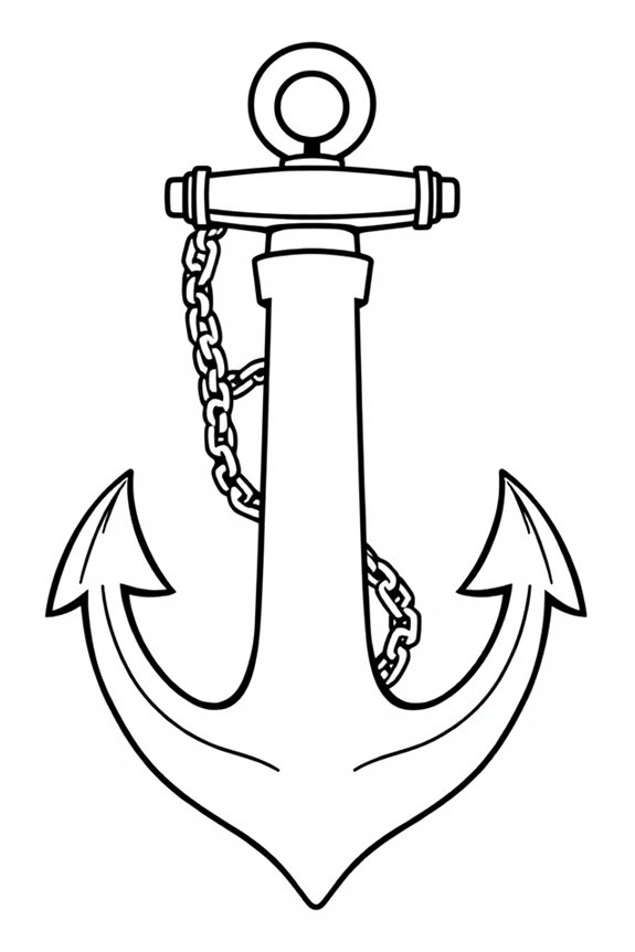 kostenloses Anker-Ausmalvorlage