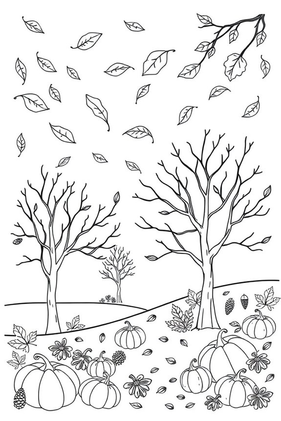 kostenlose Herbst-Ausmalvorlage
