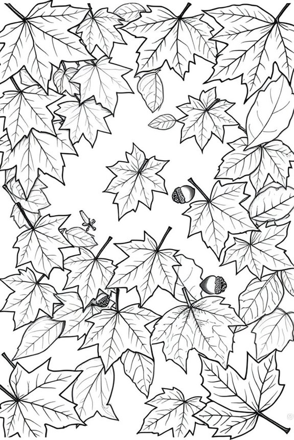 kostenlose Ausmalbilder von Herbstblättern