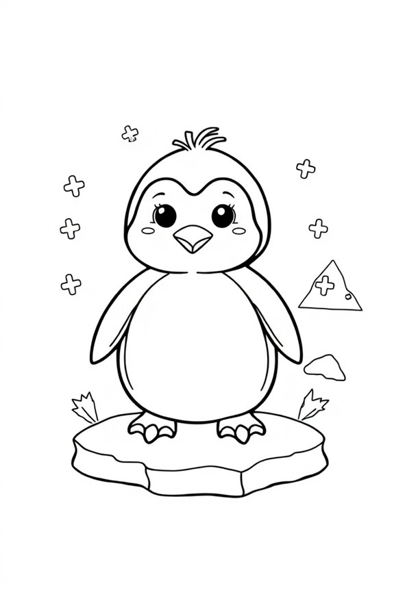 kostenlose Baby-Pinguin-Ausmalbilder