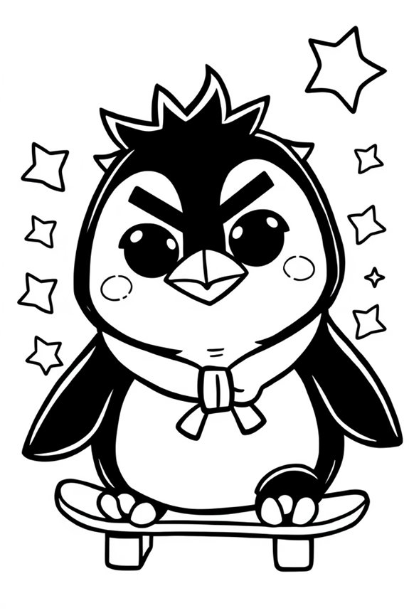 kostenlose Badtz Maru Ausmalvorlage