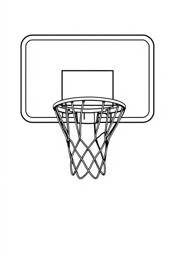 kostenloses Basketballkorb-Ausmalbild