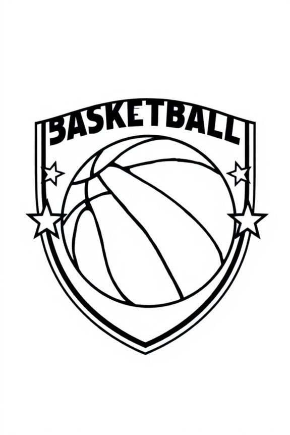 kostenloses Basketball-Logo zum Ausmalen