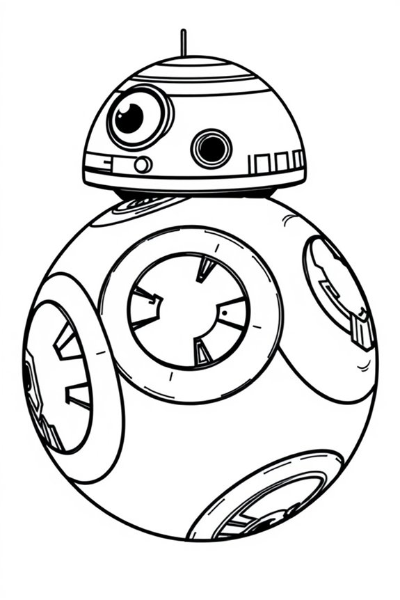 kostenlose BB-8 Ausmalvorlage