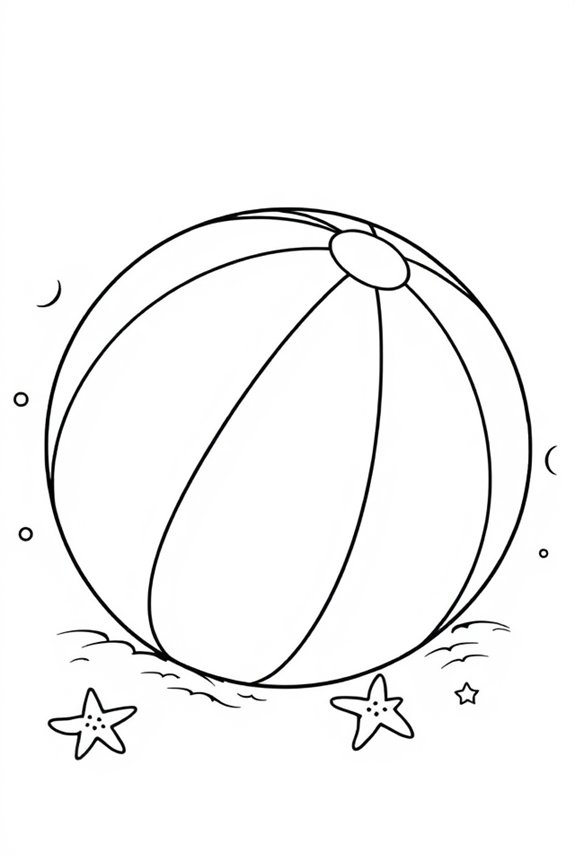 kostenloser Strandball zum Ausmalen