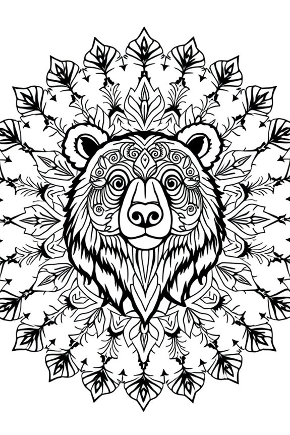 kostenlose Bären Mandala Ausmalbilder