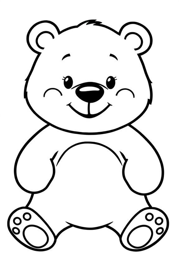 kostenlose Bär Umriss Ausmalbild