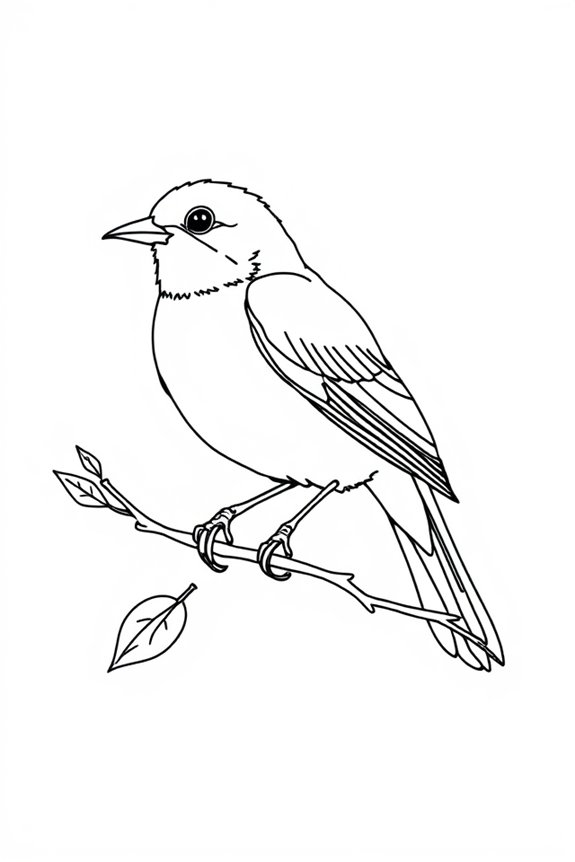 kostenlose Vogel-Ausmalbildseite