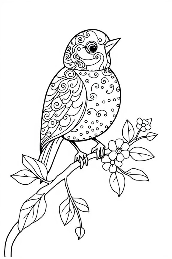 kostenlose Vogel-Malvorlage