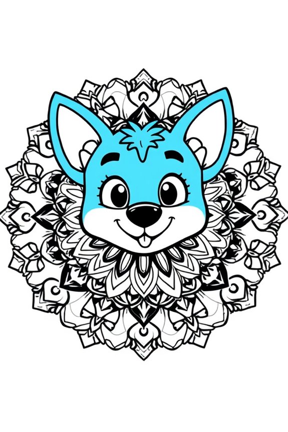 kostenlose Bluey Mandala Ausmalbilder