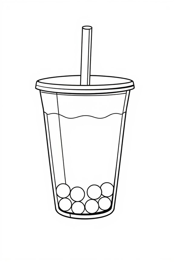 kostenloser Boba-Becher zum Ausmalen