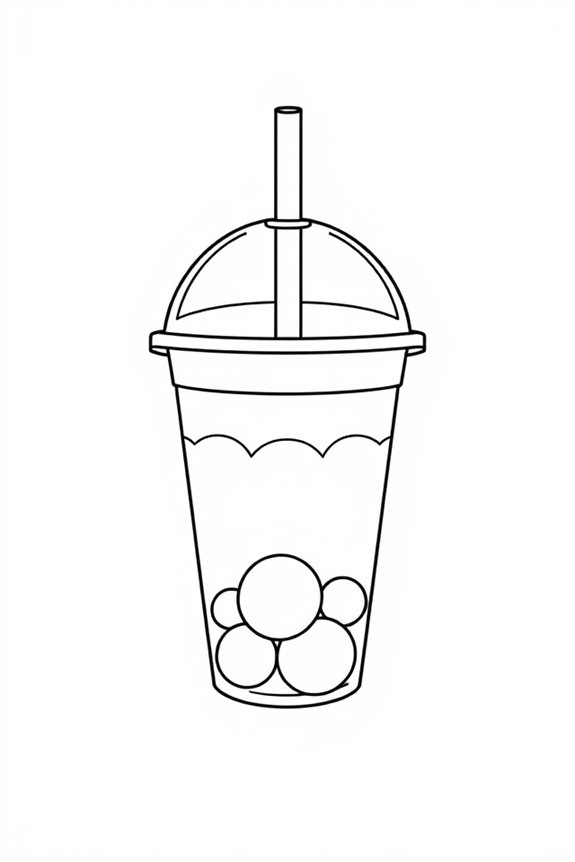 kostenloser Boba-Becher zum Ausmalen