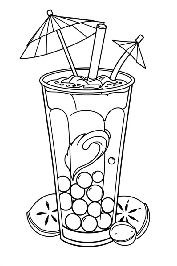kostenloser Boba-Drink zum Ausmalen