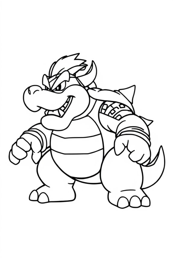 kostenlose Bowser-Ausmalbildseite