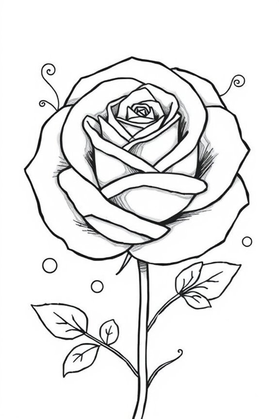 kostenloses Blasen-Rosen-Ausmalbild