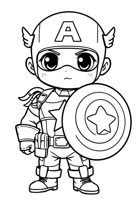 kostenlose Captain America Ausmalbilder