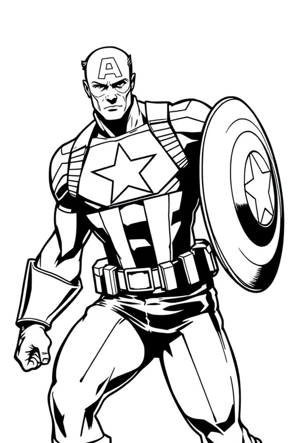kostenlose Captain America Ausmalbilder