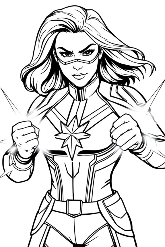 kostenlose Captain Marvel Ausmalvorlage