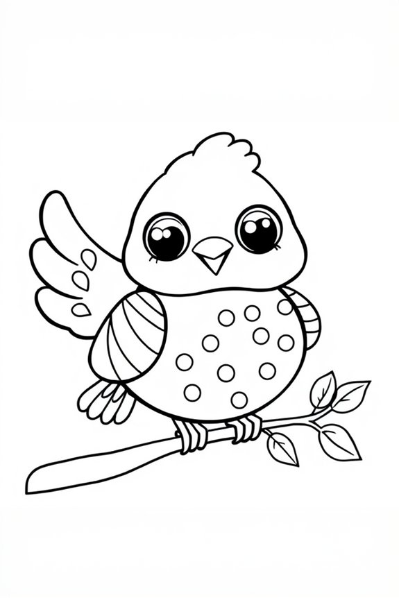 kostenlose Cartoon-Vogel-Ausmalbilder