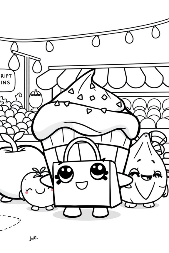 kostenlose Cartoon Shopkins Ausmalbilder