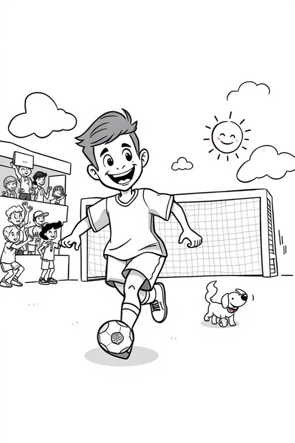 kostenlose Cartoon-Fußball-Ausmalbilder