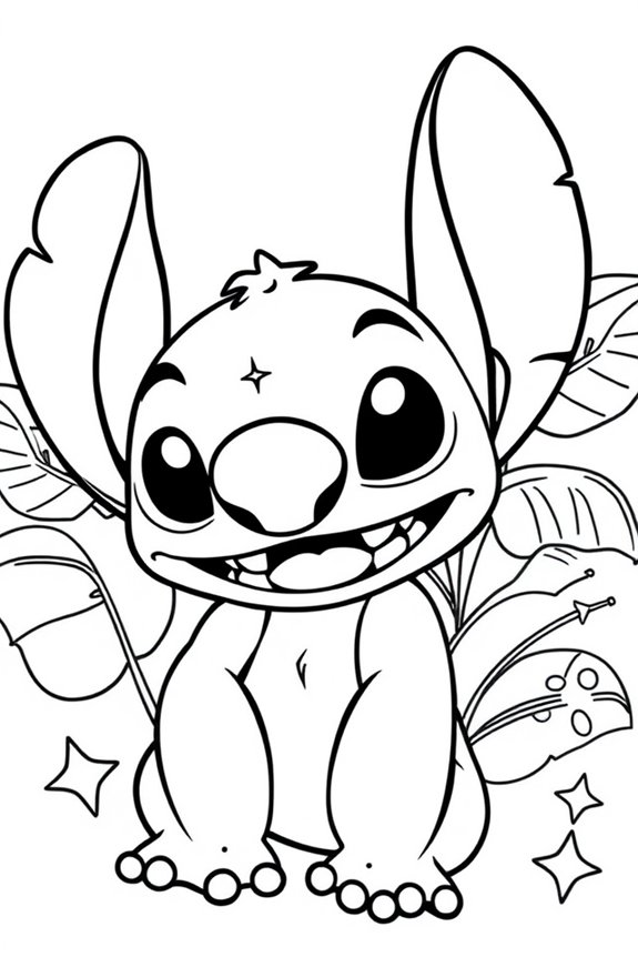 kostenlose Cartoon Stitch Ausmalbilder