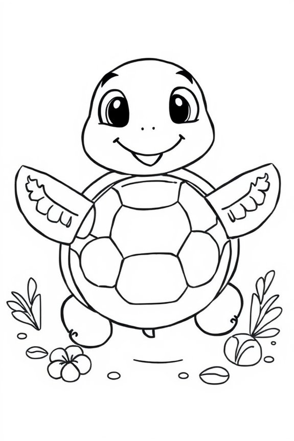 kostenlose Cartoon-Schildkröten-Ausmalbilder
