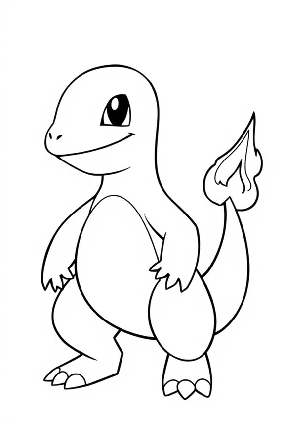 kostenlose Charmander-Ausmalvorlage