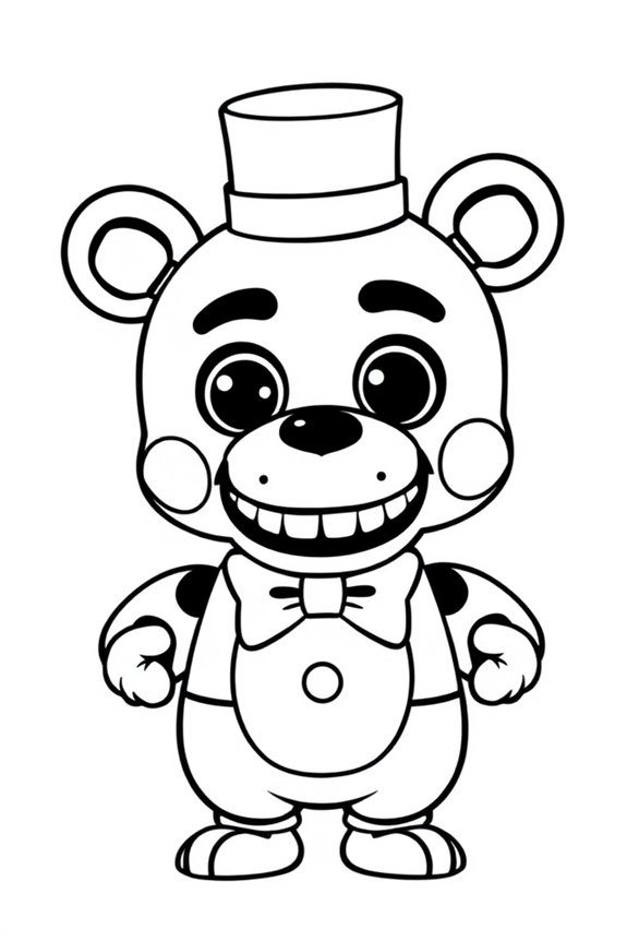 kostenlose Chibi Freddy Ausmalbild