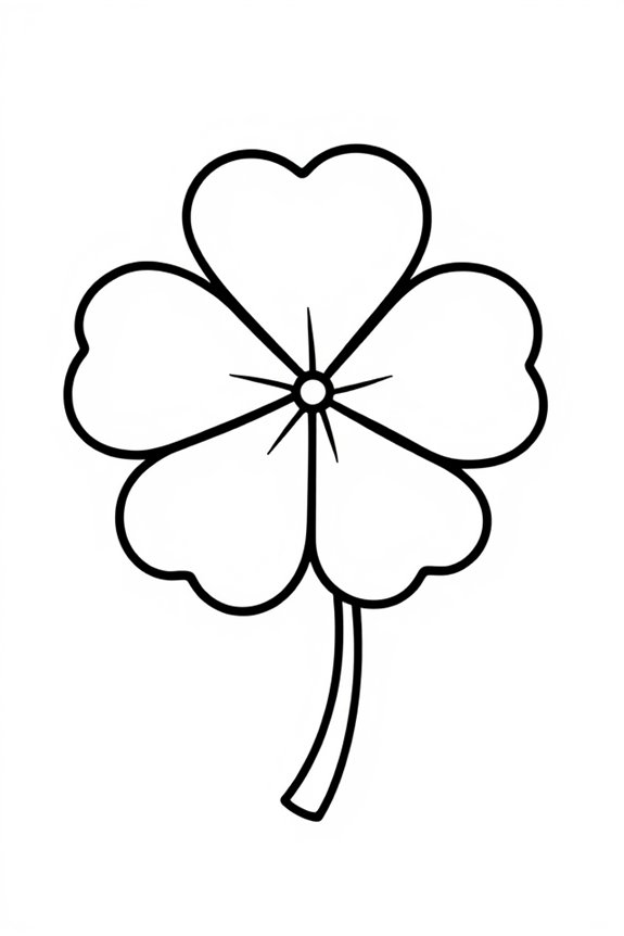 kostenlose Kleeblatt-Malvorlage