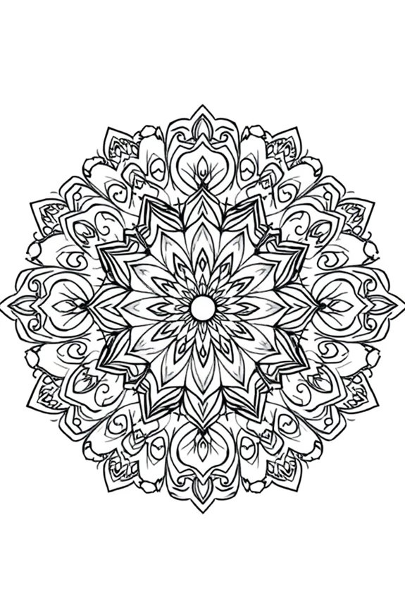 kostenlose bunte Mandala-Vorlage